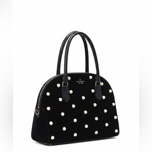 Kate Spade Reiley Laurel Way Velvet Pearl Handbag